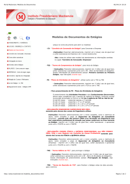 Portal Mackenzie: Modelos de Documentos