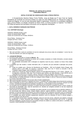 Edital N&ordm; 007/2007 de Convoca&ccedil;&atilde;o para Prova Pr&aacute;tica