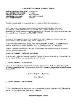 2014 - Sindicato dos Trabalhadores do Com&eacute;rcio de Nova Igua&ccedil;&uacute; e