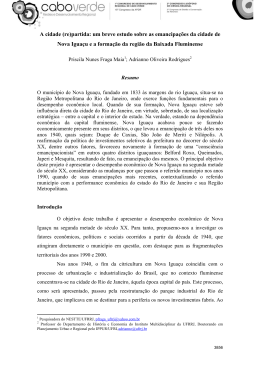 A cidade (re)partida: um breve estudo sobre as