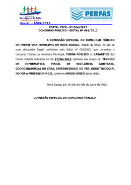 EDITAL GABARITO OFICIAL