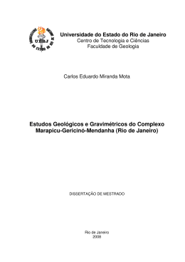 Estudo Geol&oacute;gico e Gravim&eacute;trico do Complexo Marapicu