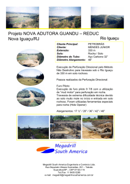 Projeto NOVA ADUTORA GUANDU – REDUC Nova Iguaçu/RJ