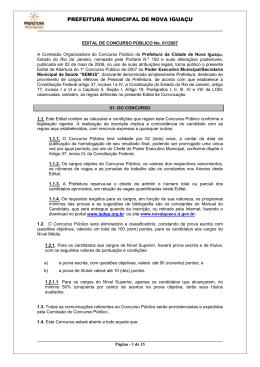 PREFEITURA MUNICIPAL DE NOVA IGUA&Ccedil;U