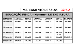 MAPEAMENTO DE SALAS – 2015.2