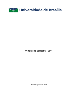 1&deg; Relat&oacute;rio Semestral - 2014 - DPO