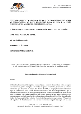 "Conhecimentos para Agricultura do Futuro" EFEITOS DA