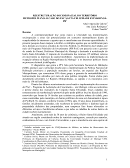 1 REESTRUTURA&Ccedil;&Atilde;O SOCIOESPACIAL DO TERRIT&Oacute;RIO