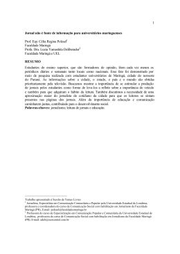1 Jornal n&atilde;o &eacute; fonte de informa&ccedil;&atilde;o para universit&aacute;rios