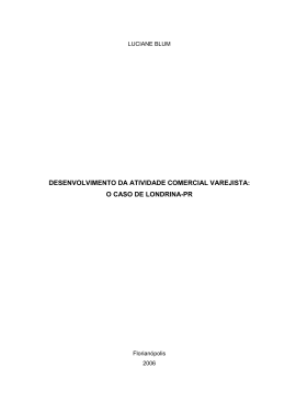 Desenvolvimento da atividade comercial varejista: o caso de
