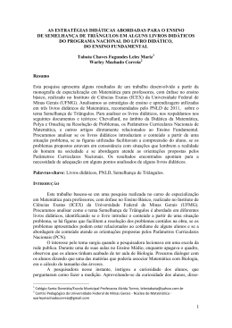 as estrat&eacute;gias abordadas para o ensino de semelhan&ccedil;a de tri&acirc;ngulos