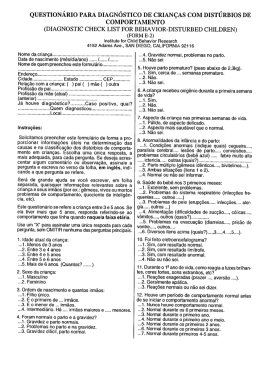 QUESTION&Aacute;RIO PARA DIAGN&Oacute;STICO DE cRIAN&Ccedil;As cOM
