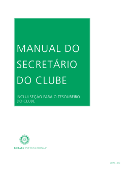 MANUAL DO SECRET&Aacute;RIO DO CLUBE