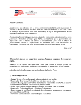 Prezado Candidato, Agradecemos seu interesse em se
