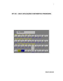 HP-12C &ndash; USO E APLICA&Ccedil;&Otilde;ES E MATEM&Aacute;TICA FINANCEIRA