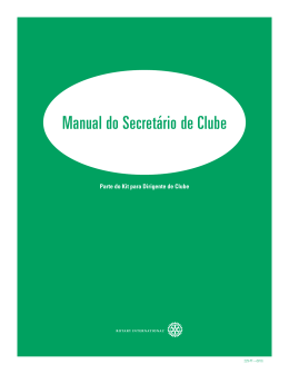 Manual do Secret&aacute;rio de Clube