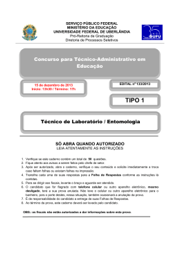 Edital no. 133/2013 - Diretoria de Processos Seletivos