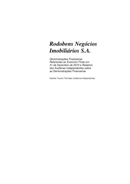 Rodobens Neg&oacute;cios Imobili&aacute;rios S.A.