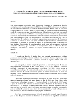 A UTILIZA&Ccedil;&Atilde;O DE T&Eacute;CNICAS DE ENGENHARIA