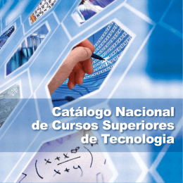 Catálogo Nacional de Cursos Superiores de Tecnologia