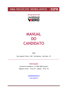 manual do aluno - Universidade Secovi