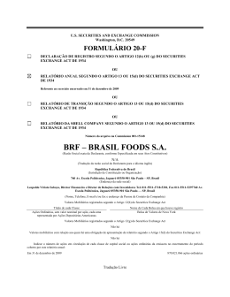 Demonstra&ccedil;&otilde;es Financeiras Consolidadas BRF