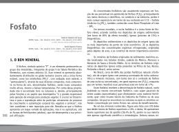 Fosfato - Departamento Nacional de Produ&ccedil;&atilde;o Mineral