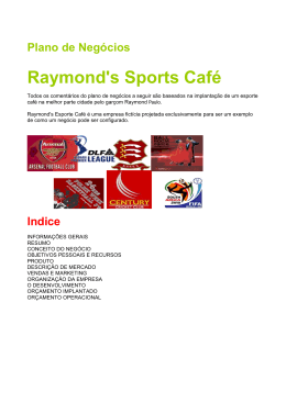 Raymond`s Sports Caf&eacute; - Business Plan for free