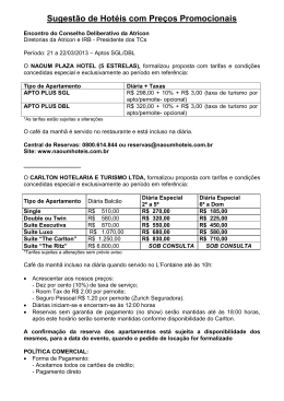 Sugestão de Hotéis em Brasília com preço promocional