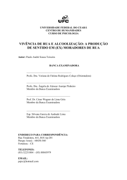 viv&ecirc;ncia de rua e alcooliza&ccedil;&atilde;o: a produ&ccedil;&atilde;o de sentido em (ex)