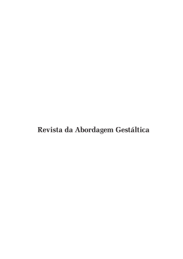 Revista da Abordagem Gest&aacute;ltica