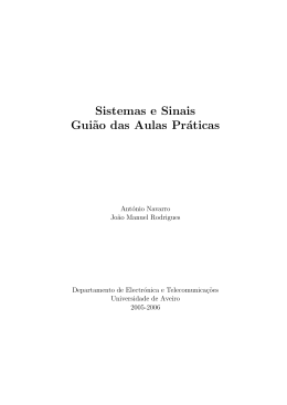 Gui&atilde;o das aulas pr&aacute;ticas  - Universidade de Aveiro &rsaquo; SWEET