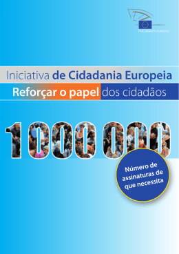 Iniciativa de Cidadania Europeia refor&ccedil;ar o papel dos cidad&atilde;os