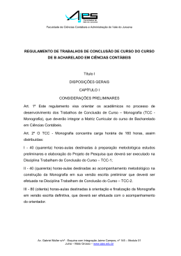 regulamento do trabalho de conclusão de curso