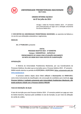 UNIVERSIDADE PRESBITERIANA MACKENZIE
