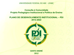 Projeto Pedag&oacute;gico Institucional e Pol&iacute;tica de Ensino
