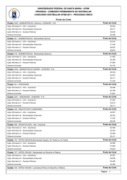 Ponto de Corte - Coperves