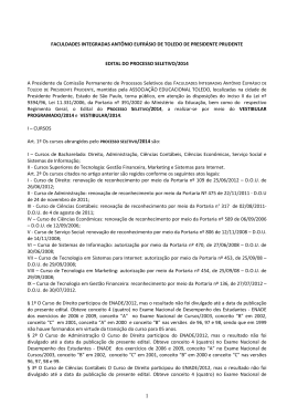 Edital - Vestibular Programado 2014