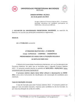 Edital - Mackenzie