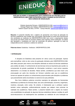 an&aacute;lise do perfil e desempenho dos candidatos ao