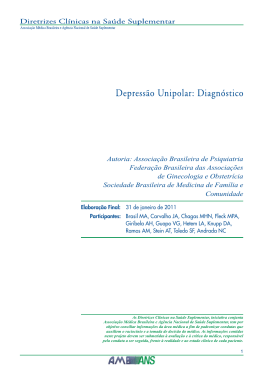 Depressão Unipolar: Diagnóstico