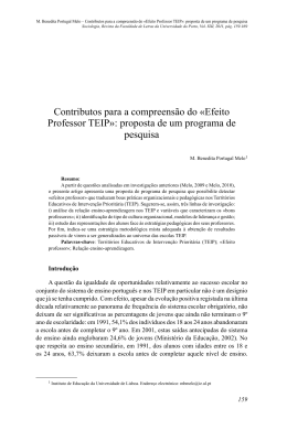Efeito Professor TEIP - Universidade do Porto