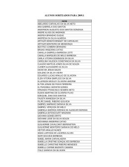 ALUNOS SORTEADOS PARA 2009.1