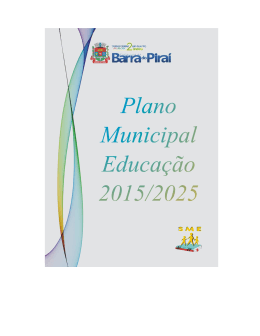Plano Municipal de Educação 2015 - Portal da Prefeitura de Barra