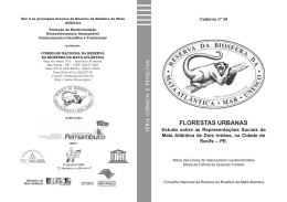 florestas urbanas - Reserva da Biosfera da Mata Atl&acirc;ntica