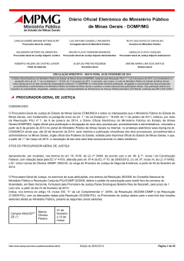 procurador-geral de justi&ccedil;a - Minist&eacute;rio P&uacute;blico de Minas Gerais