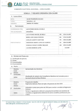 Súmula da Reunião nº 07