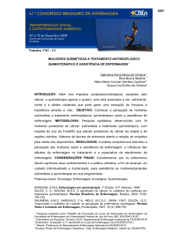 mulheres submetidas a tratamento antineoplásico