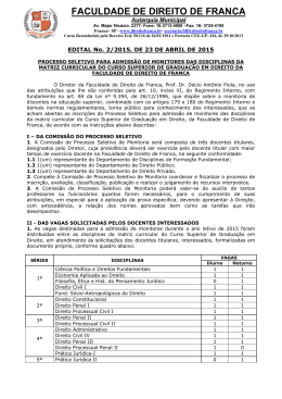 edital completo - Faculdade de Direito de Franca