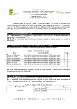 Edital n&ordm; 013/2011-IFPA